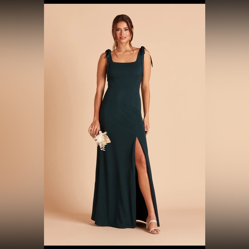 Birdy Grey Alex Convertible bridesmaids dress in emerald, size small.